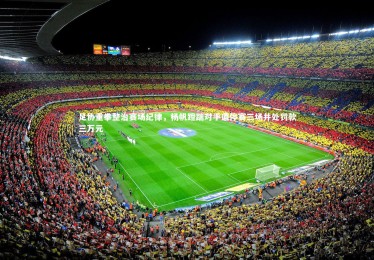 mk体育app下载|足协重拳整治赛场纪律，杨帆蹬踹对手遭停赛三场并处罚款三万元